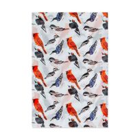 Song Birds Scarf in White, available at The Audubon Shop, the best shop for bird watchers, Madison CT